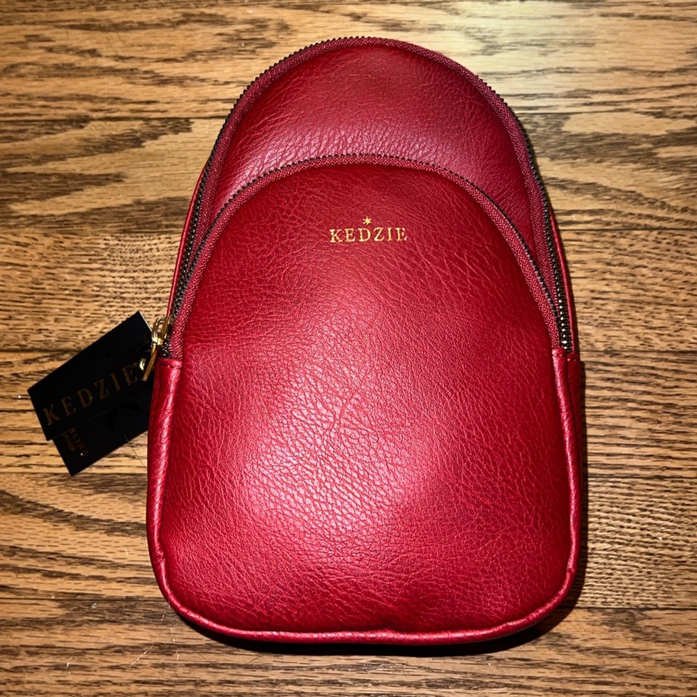 Kedzie Red/Burgandy Small Backpack. Brand New With Tags